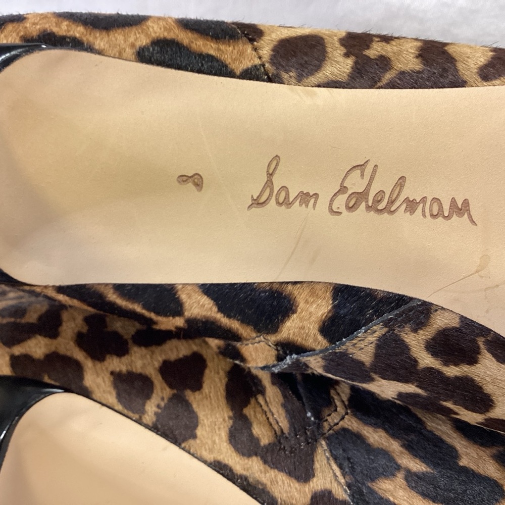 Sam Edelman Leopard Print Ankle Booties SZ 8M $120 - Picture 9 of 12